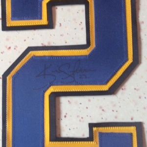 Kevin Shattenkirk Signed St. Louis Blues #2 Hockey Jersey Number 10” x 4”